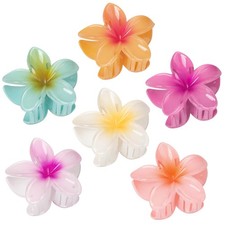 6 Pcs Flower Hair Claw Clips for Women, 1 Count Pack of 6 , Multicolor