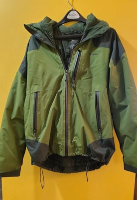 LL Bean Men Large Coat Jacket  Greens Mesh Lined Nylon Shell Windbreaker
