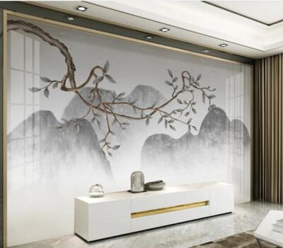 3D Branch Mountain K11613 Wallpaper Mural Self-adhesive Removable Sticker Kay