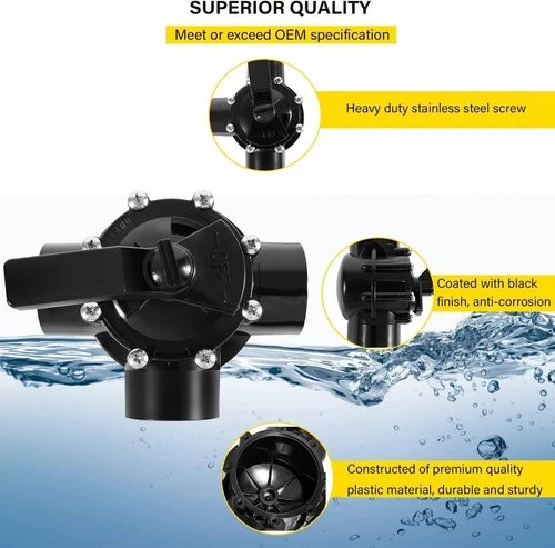 For Jandy 4715 3-Port 1-1/2 to 2 Inch Positive Seal NeverLube Valve Replacement - Picture 8 of 13