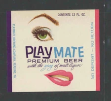 1967 PLAYMATE PREMIUM BEER LABEL NOS