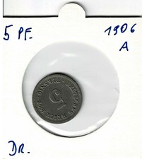 5 Pfennig 1906 A Deutsches Reich Schön NR: 12