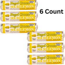 Regal Crown Sour Lemon Candy 6 Rolls Vintage Hard Candy Real Lemon