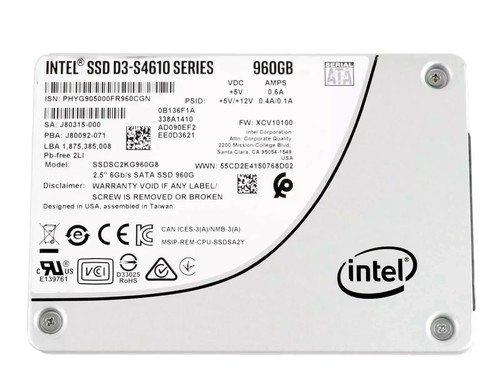Intel D3-S4610 SSD 960GB 3.0 6GB/S Internal Solid State Drive For Laptop Desktop - Picture 17 of 24