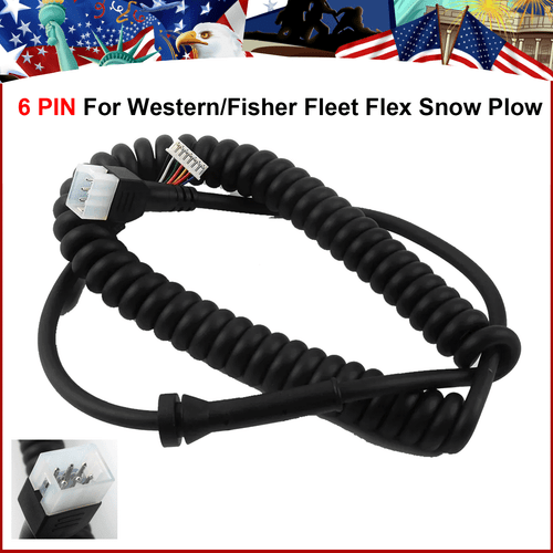6 Pin Controller Reman Repair Cable Cord For Western/Fisher Fleet Flex Snow Plow