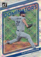 Clayton Kershaw 2022 Panini Donruss Dominators #D-1 Los Angeles Dodgers