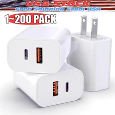 For iPhone 14 13 12 11 20W Fast Charger Block USB Type C Wall Power Adapter Lot
