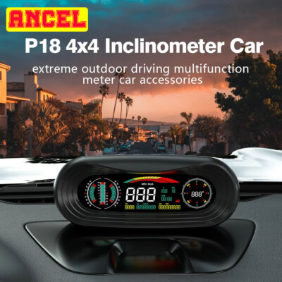 P18 GPS HUD Car Head Up Display Speed Mileage Time Latitude Longitude Escort
