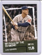2020 Topps Series 2 Lou Gehrig WARriors of the Diamond Black Insert Card /299