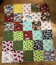 Handmade I Spy Baby Crib Quilt 32x18  Vintage Made By My Mother