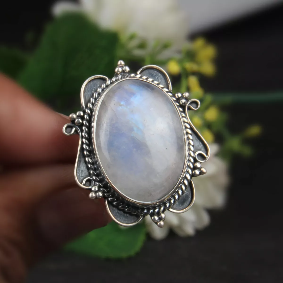 Antique sale moonstone ring