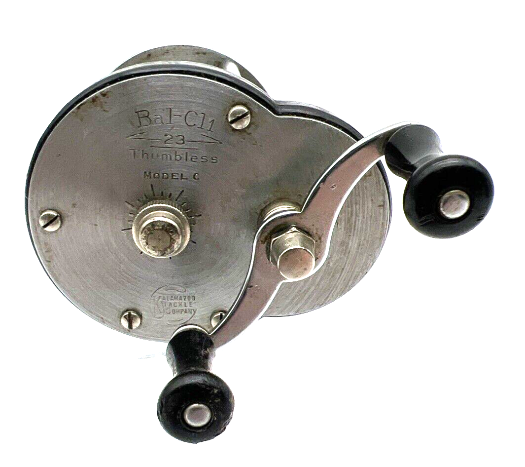 VTG KALAMAZOO Tackle Co. Bal-Cl1 23 Thumbless Model C Bait Casting