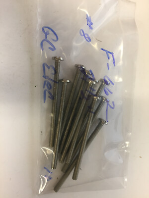 F-662    GC ELECTRONICS#8 ROUND HEAD  2 1/2'' MACHINE SCREWS  10 PCS    NEW