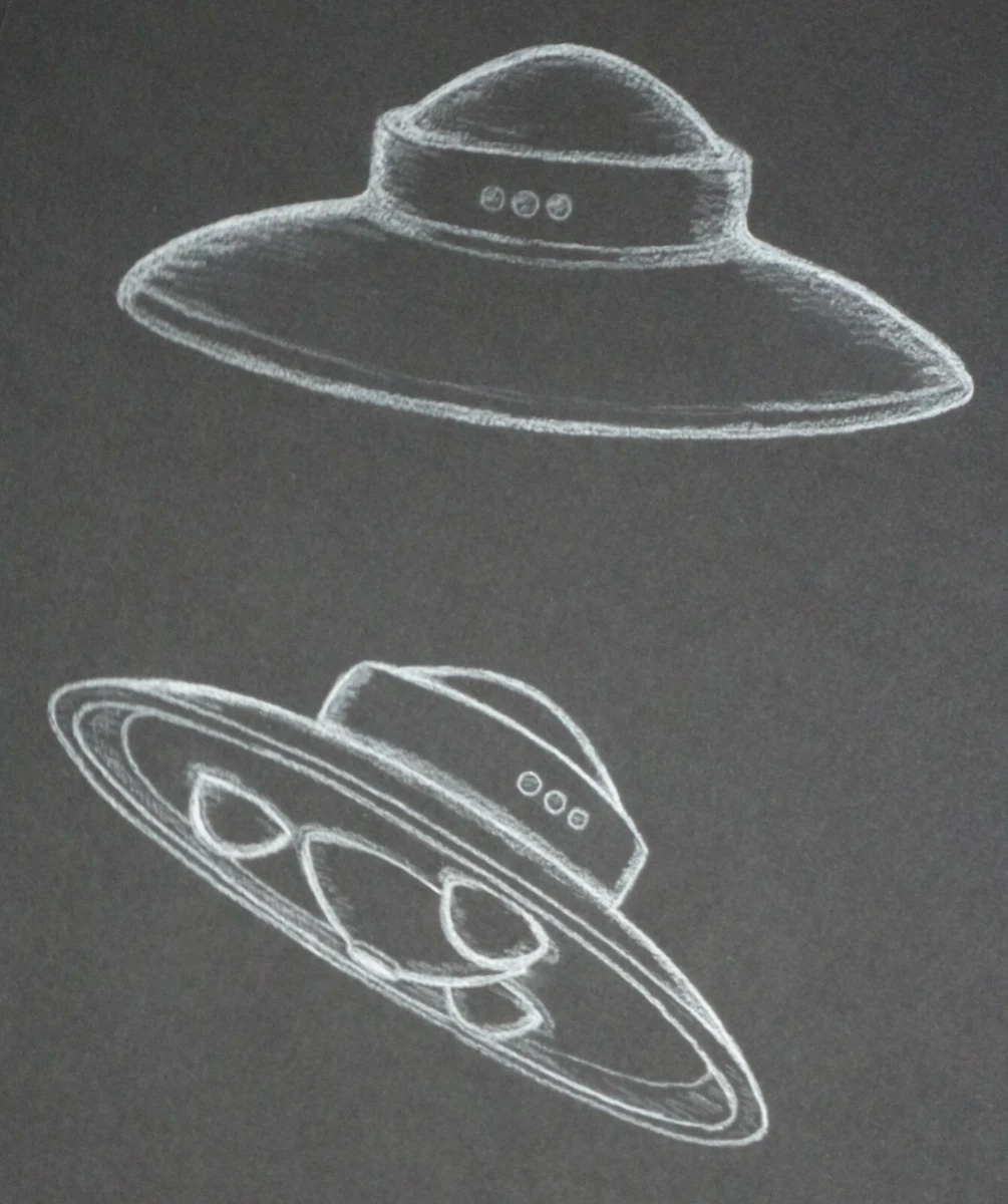 UFO flying saucer spaceship drawing artist Jerome Cadd | eBay