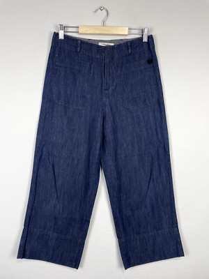 'S Max Mara Blue Denim Straight Comfort Stretch Women's Jeans