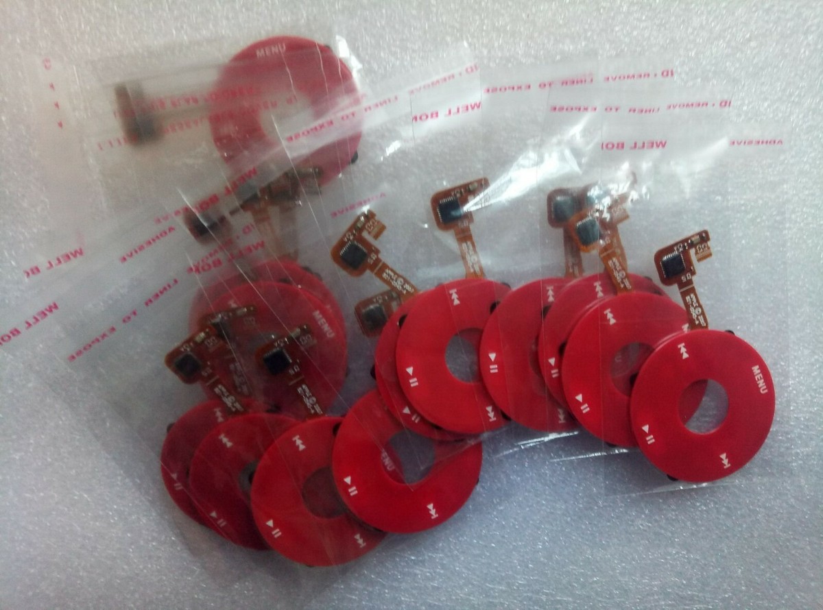 Pulsante Ruota Centrale Rosso Per IPod Classic 6a E 7a Generazione Pulsante Ruota Centrale Rosso Per IPod Classic 6a E 7a Generazione