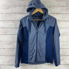 The North Face Womens Small Full Zip Jacket Hooded Blues Outdoor