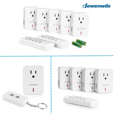 DEWENWILS Wireless Remote Control Outlet Switch Power Plug In On Off