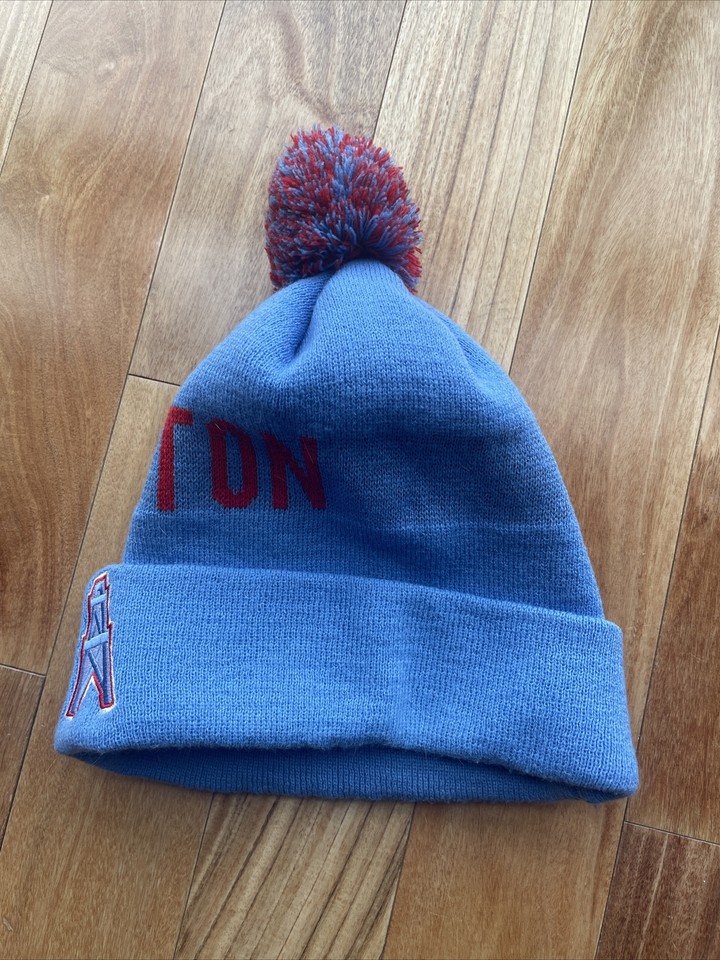 Vintage Mitchell & Ness Houston Oilers Winter hat beanie Pom Ball eBay