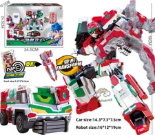 METAL CARDBOT MEGAMBLER Transformed Robot Ambulance Action Figure Toy