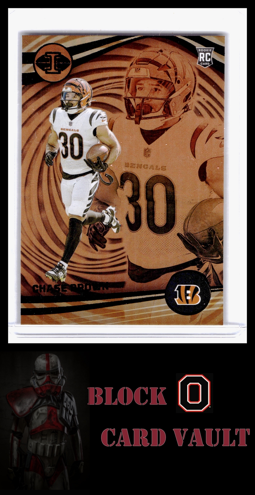 2023 Panini Illusions #23 Chase Brown Orange Trophy Collection