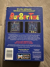 Burger Time (NES, 1987) With Box And Manual