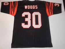 UNSIGNED CUSTOM Sewn Stitched Ickey Woods Black Jersey - M, L, XL, 2XL, 3XL