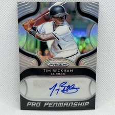 2019 Panini Prizm Tim Beckham Silver Prizm Pro Penmanship Auto Baltimore Orioles