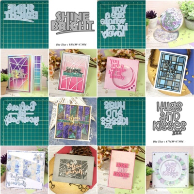 Letter Word Metal Cutting Dies Stencil Scrapbooking Embossing Paper Cards Crafts