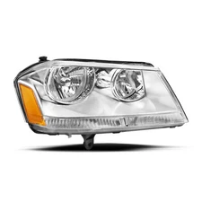 Fit 2008-2014 Dodge Avenger Headlight Chrome Clear Passenger Right Side Headlamp