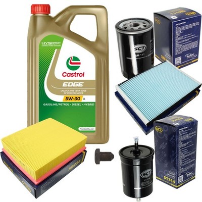 SCT Inspektionspaket 5 L Castrol Titanium 5W-30 LL für VW Passat Variant 3B6