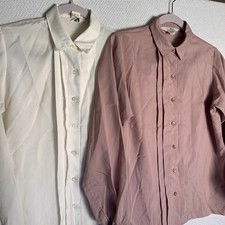 Vintage 80s Womens Blouse Lot Secretary Career Top USA Made Size 11
