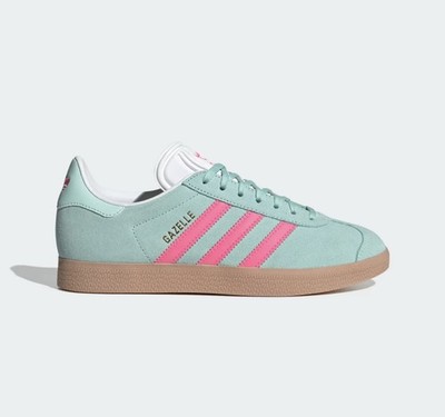 NEW JI1375 -Adidas Originals Gazelle  Flash Aqua Lucid Pink Women SZ 6.5