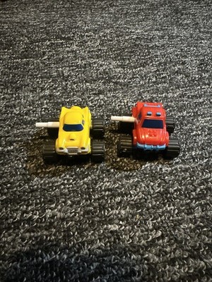 2-Vintage 1991 McDonald's Wind Up 4x4 Mighty Mini Trucks. Tested And Working