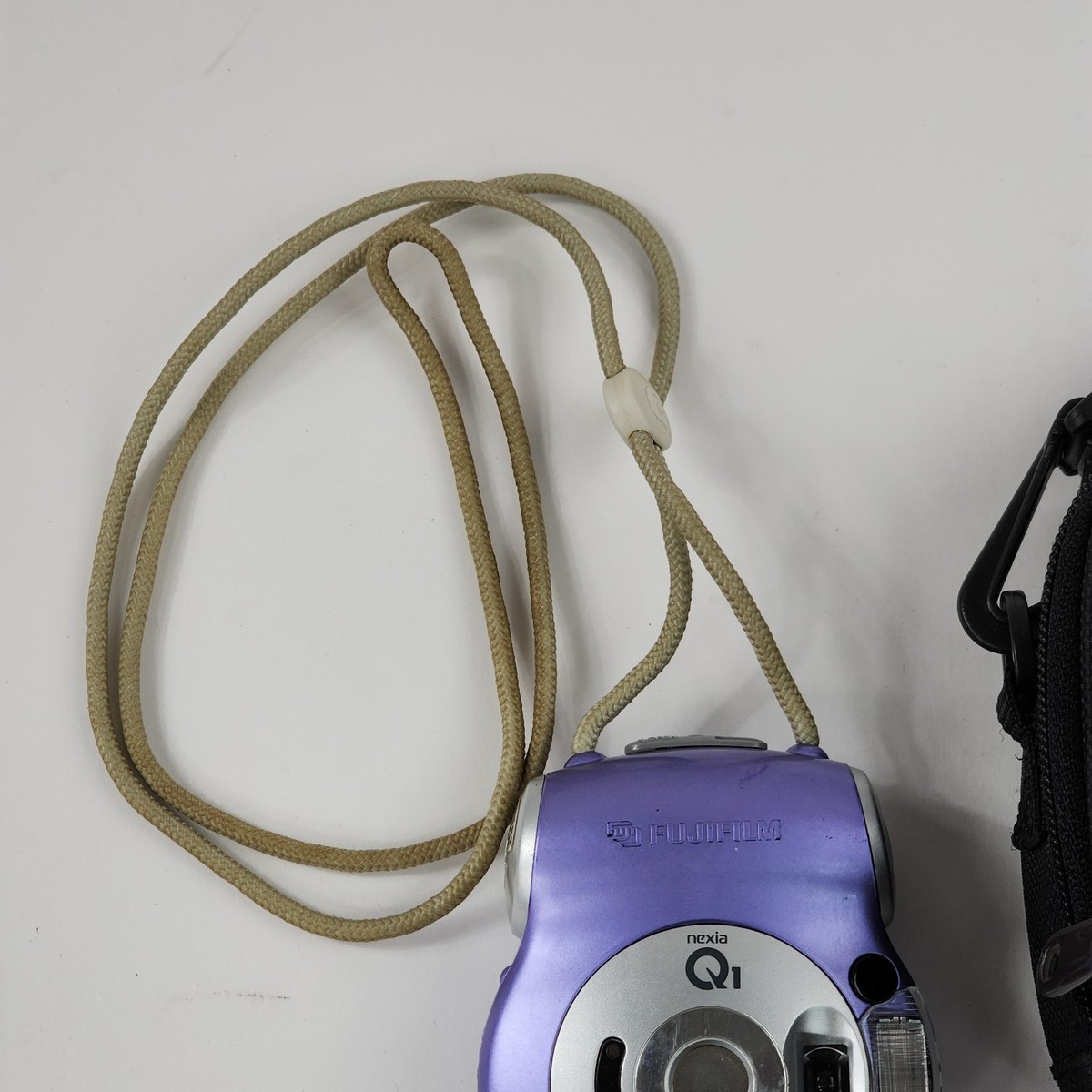 Vtg Fujifilm Nexia Q1 APS Film Camera Purple W Lowepro Case Tested
