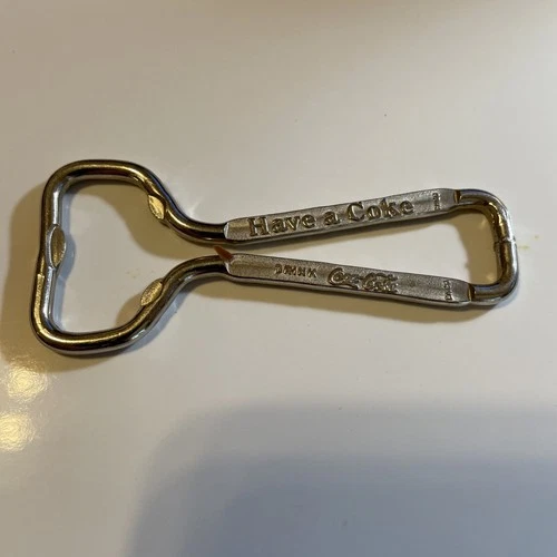 VINTAGE METAL "HAVE A COKE DRINK COCA-COLA" 3.5" BOTTLE OPENER  CLEAN