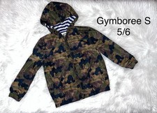 GYMBOREE FLIGHT SCHOOL CAMOUFLAGE HOODED JACKET Size S 5/6