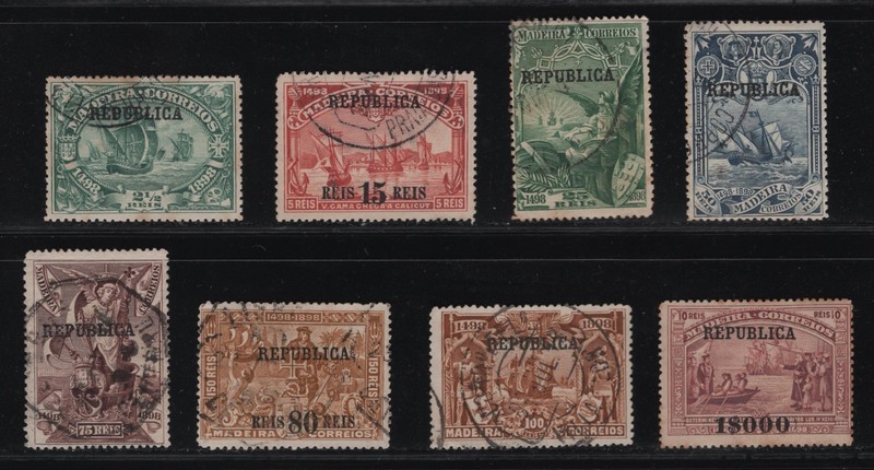 Portugal - 1911-12 Vasco da Gama - Complete Set "Madeira & Republica" - Used