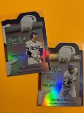 2 SHOHEI OHTANI 2025 Topps Holiday Making the Nice List MNL-1 & MNL-2 50/50 Seas
