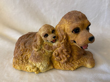 Music Box Personaggio Madre e Cucciolo COCKER SPANIEL - Canzone più oggi che ieri
