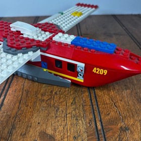 Lego City Fire Plane Rescue Set 4209 W/ Trees Incomplete Parts