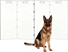 Acrylic Tall Dog Gate Freestanding Pet Gate Barrier 4 Panel-31.5" H