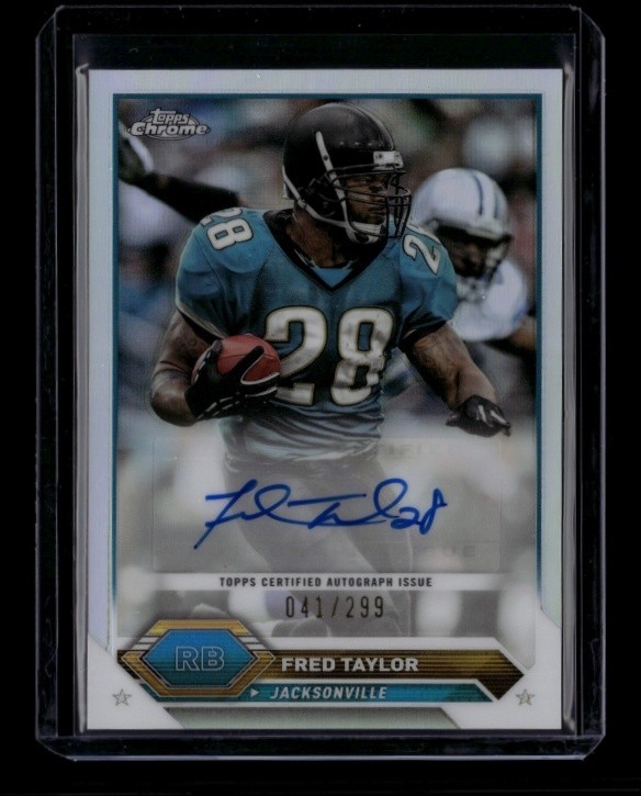2023 Topps Composite Fred Taylor #TCA-FT Chrome Auto Refractor 41/299 Jaguars