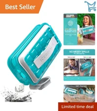 Ice Cube Tray with Lid Food Grade Silicone Large No Spill Freezer Ice Maker