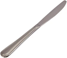 12-Piece Dots Dinner Knife Set 18-0 Stainless Steel Silver Table Cutlery