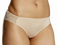 NWT Maidenform Tanga Panty Invisible Comfort Devotion Nude Latte L