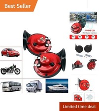2-pack 300 Db Snail Horns - Universal Waterproof Car And Motorcycle Upgrade