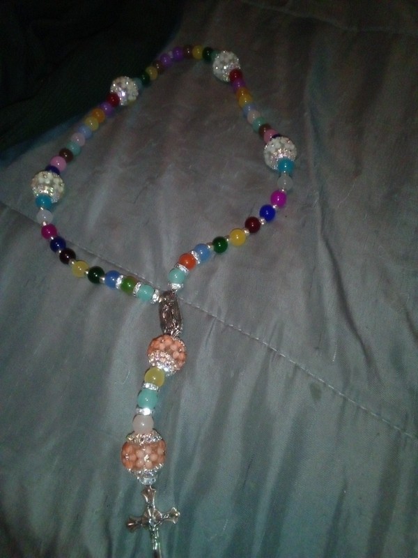rosary handmade beads glass beads beautiful unique  rosary