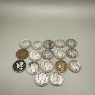 LOT OF 17 MERCURY DIMES 90% SILVER 10 CENTS COIN SILVER 10C