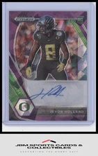 2021 Prizm Draft Picks #DPA-JHO Jevon Holland Auto Purple Ice RC #/99 (B525)
